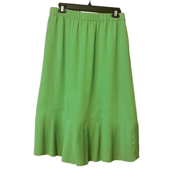 NWT J. Crew Green Tulip Hem Skirt with Pleated Ruffle Size Small S 📦 - Picture 4 of 13